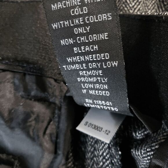 Lane Bryant Grey Houndstooth Tummy Tuck Pockets Belt Loops Pants Size 16 - Picture 3 of 7